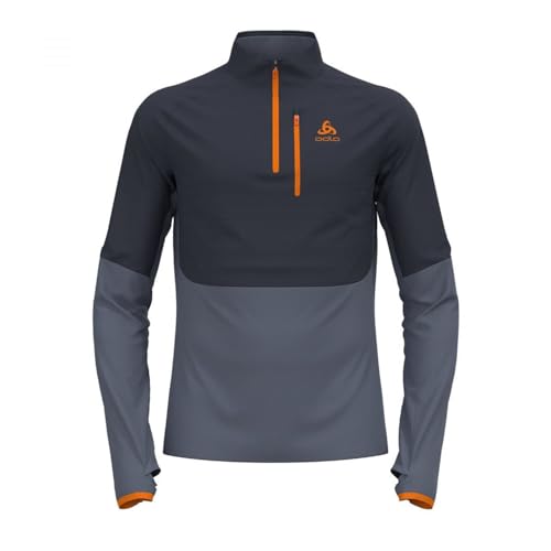 Odlo Herren Fleeceshirt Descent India Ink-Folkstone Gray XL von Odlo