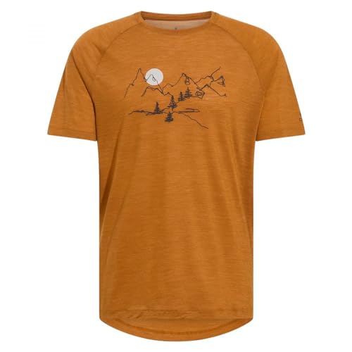 Odlo Herren Funktionsshirt Ascent 130 Landscape Honey Ginger Melange L von Odlo