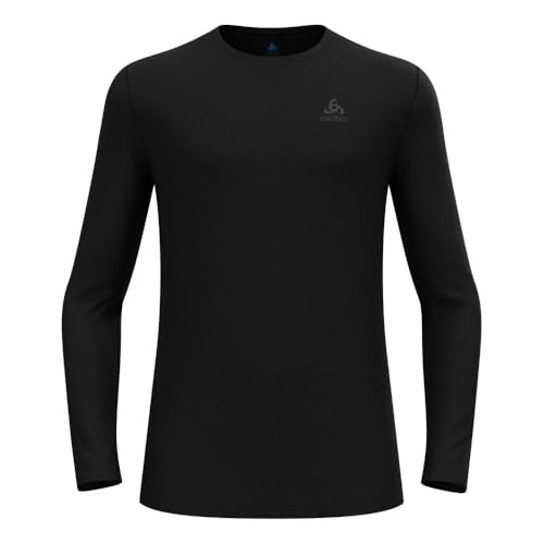 Odlo Herren Merino 160 Baselayer Crew Longsleeve Laufbekleidung Longsleeve Black - Schwarz XXL von Odlo
