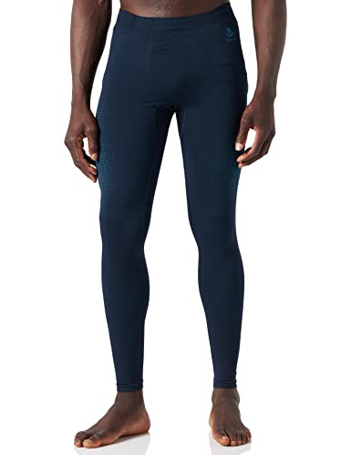 Odlo Herren Performance Warm Eco Leggings, Dark Sapphire-Stunning Blue, S von Odlo