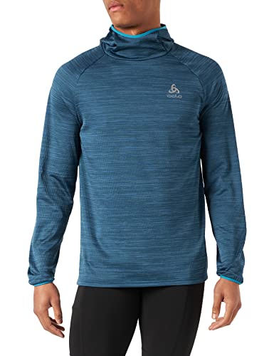 Odlo Herren Run Easy Kapuzenpullover, Deep Dive Melange, L von Odlo