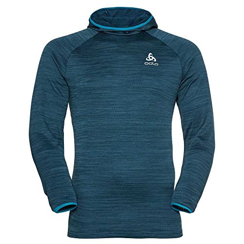 Odlo Herren Run Easy Kapuzenpullover, Deep Dive Melange, M von Odlo