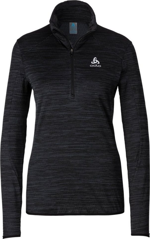 Odlo Rollkragenpullover Mid layer 1/2 zip STEAM BLACK MELANGE von Odlo