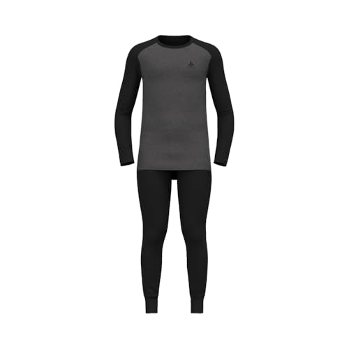 Odlo Set Active ECO WARM Longsleeve & Hose 2025 Black/Dark Grey Melange, M von Odlo