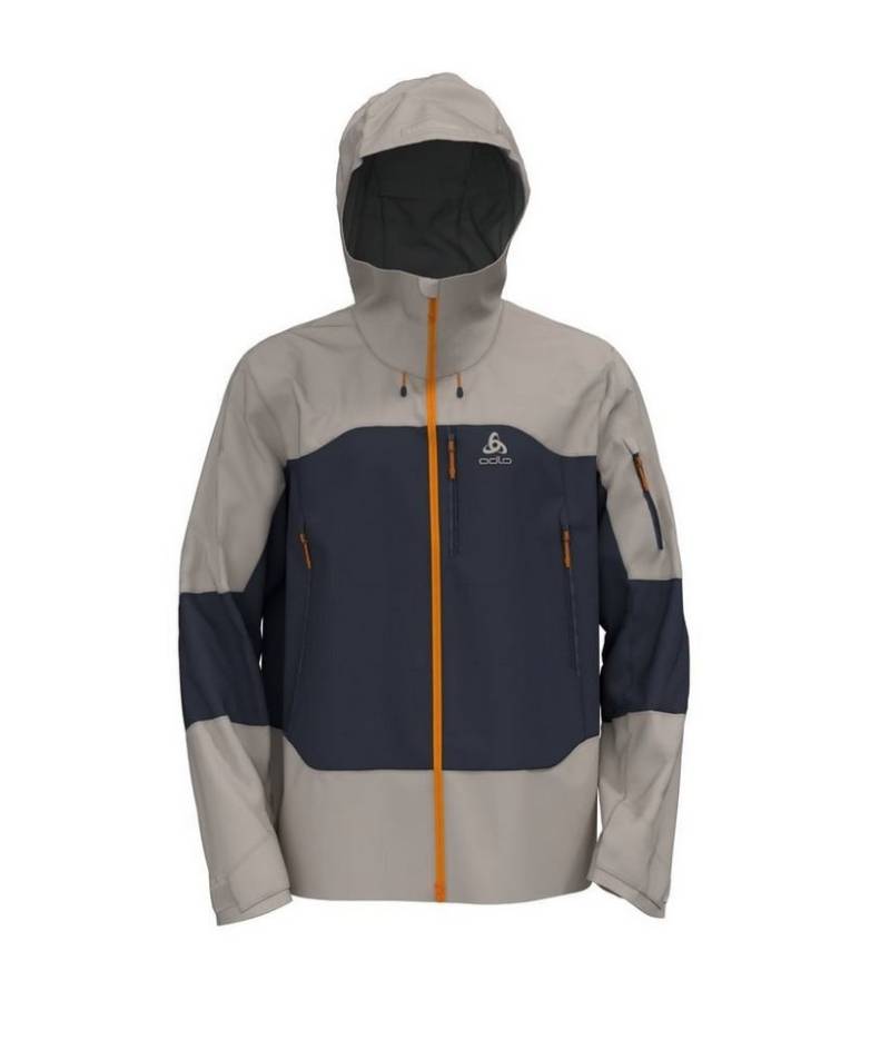 Odlo Softshelljacke Wanderjacke X-Alp 3L (Hardshell, Kapuze, wasserdicht) silvergrau von Odlo