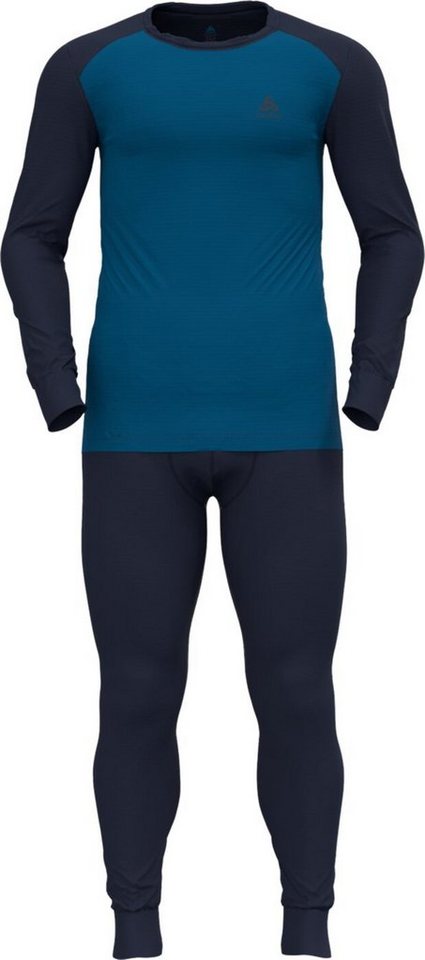 Odlo Thermounterhemd Set ACTIVE WARM ECO Special Se DIVING NAVY - MYKONOS BL von Odlo
