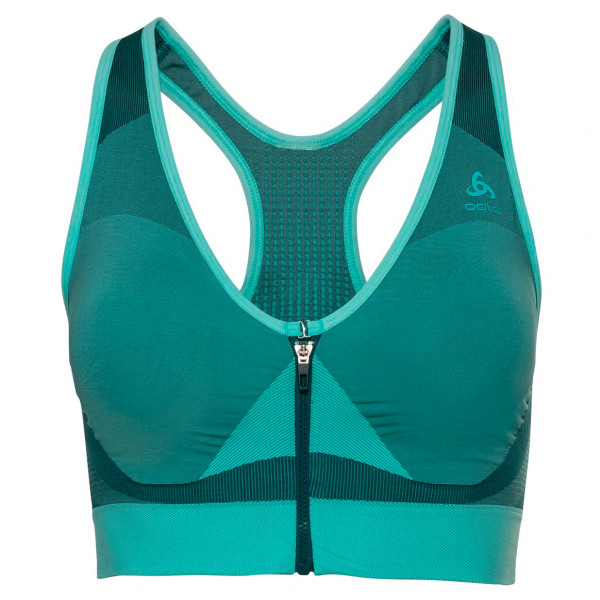 Odlo - Women's Sports Bra Seamless High - Sport-BH Gr L;M;S;XL grau/türkis;schwarz von Odlo