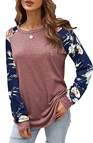 Damen Langarmshirt,Pullover Damen Winter, T-Shirt Tuniken Bekleidung,Bluse Damen Elegant(Weinrote,Large) von Odosalii