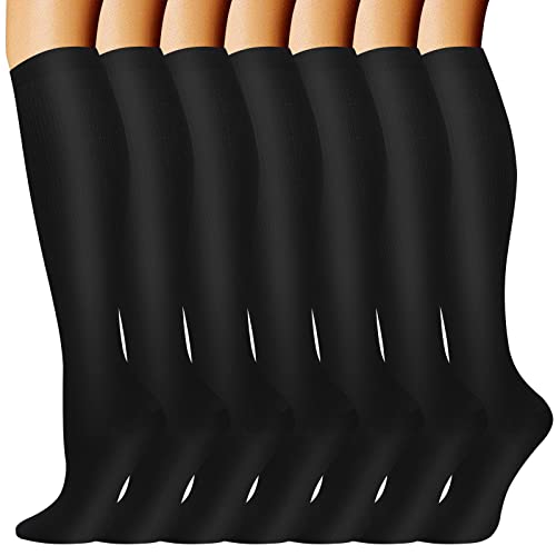 Odtmger Kompressionssocken (7 Paar) für Frauen und Männer, Durchblutung 20-30 mmhg Kniestrümpfe sind die beste Unterstützung von Odtmger