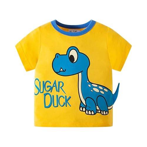 Kinder Tier Shirts,Junge Karikatur Kleidung,Kleinkinder Bedruckt Kurzarm,Baby Cartoons Sommer Tops,Kind Dinosaurier T-Shirt,Jungen Casual Kurze Ärmel,2-11 Jahre von Odziezet