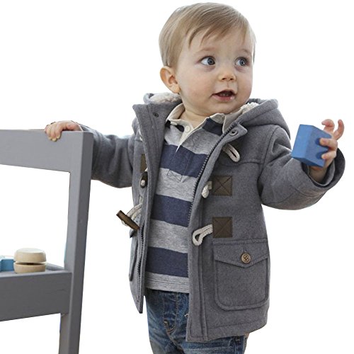 Odziezet Baby Jungen Mantel Winter Jacke Kinder Kapuze Winterjacke Steppjacke Fleecejacke Duffle Outerwear Trenchcoat 0-4 Alter von Odziezet