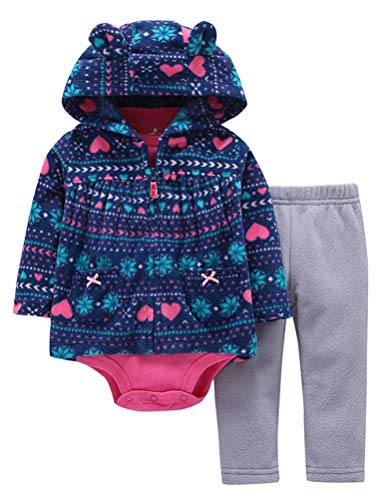 Odziezet Baby Kleidung Set Jungen Romper Langarm Sweatjacke Mädchen Outfits Hoodie Kombination, 24 Monate von Odziezet