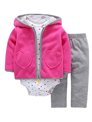 Odziezet Baby Kleidung Set Jungen Romper Langarm Sweatjacke Mädchen Outfits Hoodie Kombination, 24 Monate von Odziezet