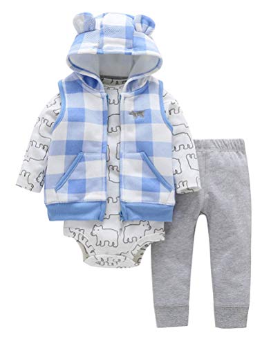 Odziezet Baby Kleidung Set Jungen Romper Langarm Sweatjacke Mädchen Outfits Hoodie Kombination, 24 Monate von Odziezet