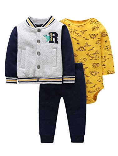 Odziezet Baby Kleidung Set Jungen Romper Langarm Sweatjacke Mädchen Outfits Hoodie Kombination，24 Monate von Odziezet