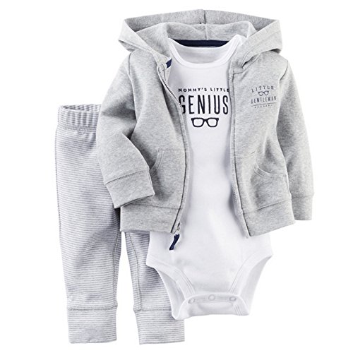 Odziezet Baby Kleidung Set Jungen Romper Langarm Sweatjacke Mädchen Outfits Hoodie Kombination, Farbe: Mehrfarbig 4, Gr，12 M von Odziezet