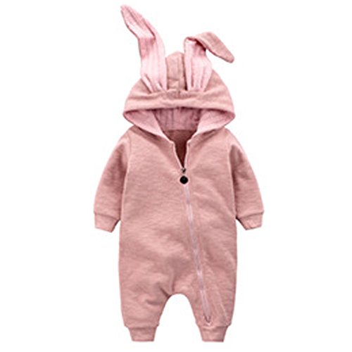 Odziezet Baby Overall Langarm Baumwolle Strampler Hase Ohren Kapuzenpullover Romper Jumpsuit Herbst Spielanzug 1-18 Monate von Odziezet
