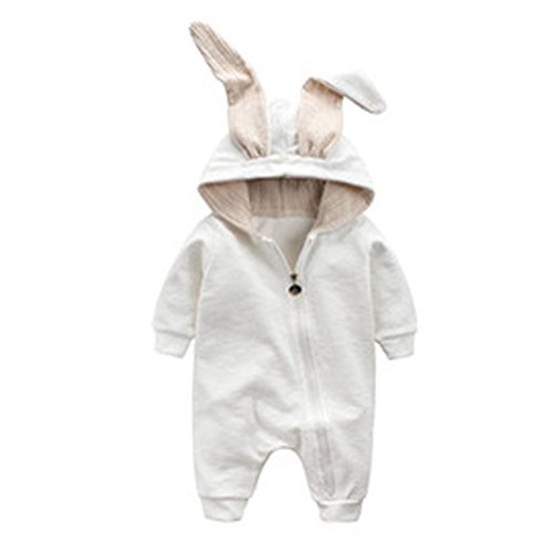 Odziezet Baby Overall Langarm Baumwolle Strampler Hase Ohren Kapuzenpullover Romper Jumpsuit Herbst Spielanzug 1-18 Monate von Odziezet