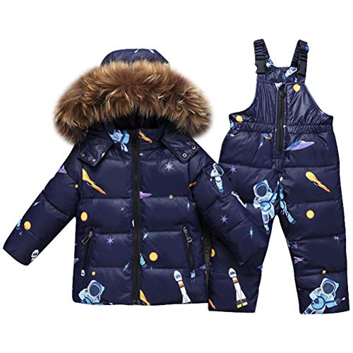 Odziezet Baby Schneeanzug Mädchen Daunenjacke + Daunenhosen Winterjacke mit Kapuzen von Odziezet