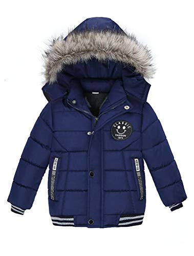 Odziezet Jungen Winterjacke Baby Steppjacke mit Kapuze Windjacke dick Mantel 1-5 Jahre alt von Odziezet