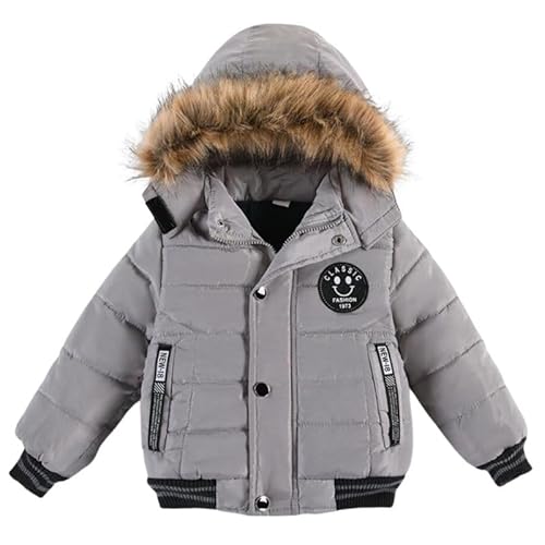 Odziezet Jungen Winterjacke Baby Steppjacke mit Kapuze Windjacke dick Mantel 1-5 Jahre alt von Odziezet