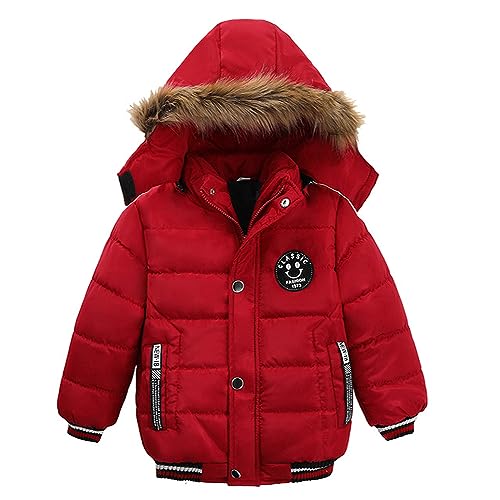 Odziezet Jungen Winterjacke Baby Steppjacke mit Kapuze Windjacke dick Mantel 1-5 Jahre alt von Odziezet