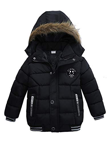 Odziezet Jungen Winterjacke Baby Steppjacke mit Kapuze Windjacke dick Mantel 1-5 Jahre alt von Odziezet