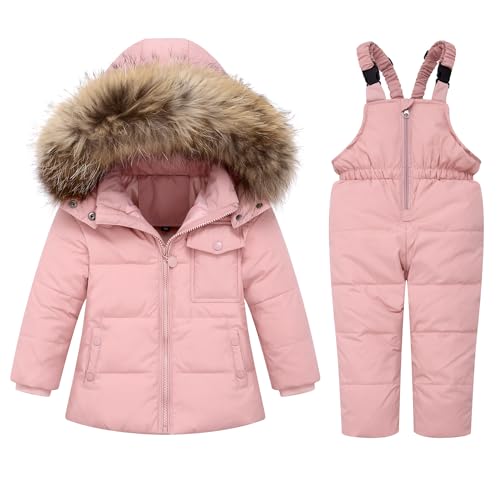 Odziezet Kinder Mädchen Schneeanzüge Wintermantel Skihose Kapuzenjacke Schneehosen Jungen Schneekleidung Set 9 Monate-5 Jahre alt von Odziezet