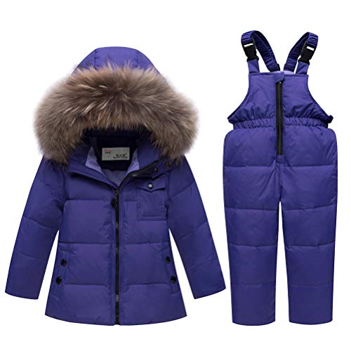 Odziezet Kinder Mädchen Schneeanzüge Wintermantel Skihose Kapuzenjacke Schneehosen Jungen Schneekleidung Set 9 Monate-5 Jahre alt von Odziezet