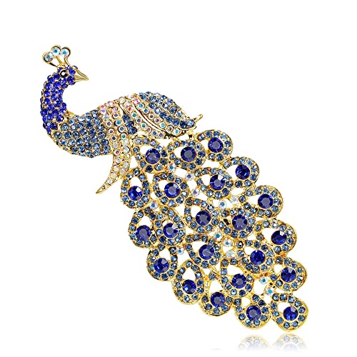Oenothera Peacock Brooch, Damen BroscheEmaille Strass Silber Brosche, für Frauen Mantel Jacke Kleid Hut Schal, Schmuck Geschenke Oenothera Peacock Brooch, Damen BroscheEmaille Strass Silber Brosche, für Frauen Mantel Jacke Kleid Hut Schal, Schmuck Geschenke von Oenothera