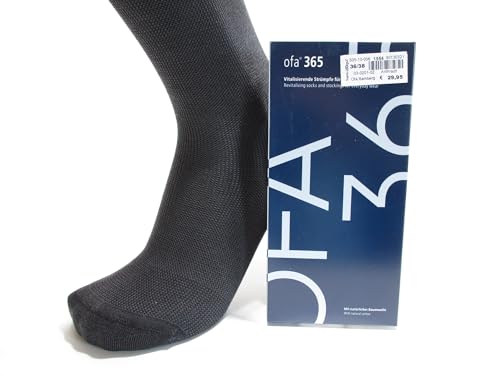 Ofa 365 Stützstrümpfe Kniestrümpfe Reisestrümpfe Damen/Herren vitalisierend (anthrazit, III 42/44) von OFA