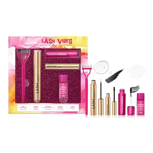 Luxury Lash Makeup Set, 5 In 1 Lash Lifting Serum, Peptide Mascara, Curling Mascara, Lash Separator and Makeup Remover Kit for Thicker Longer Lashes, Boost Natural Growth, Eye Enhancer for Women Girls von Ofanyia