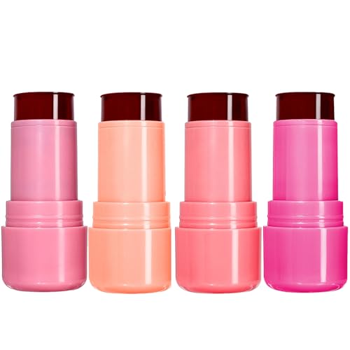 Milk Jelly Blush, Milk Cooling Water Jelly Tint, Milk Lip Tint and Cheek Stain Stick, Long Lasting Jelly Texture Moisturizing Milk Jelly Blush Lip Stain (1, 4 Colors, One size) von Ofanyia