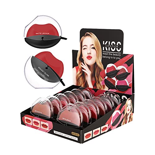 Ofanyia 12-teiliges mattes Lippenstift-Set, langlebiger Lippenstift mit mattem Finish, wasserfest, feuchtigkeitsspendend, wischfest, Geschenk für Mädchen und Damen von Ofanyia