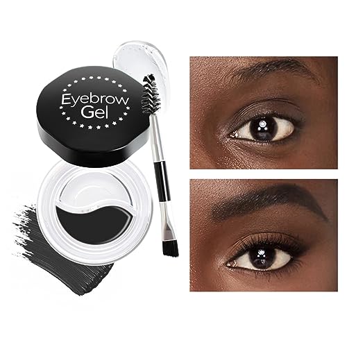 Ofanyia 2 In 1 Eyebrow Gel Brow Pomade Set, Waterproof Tinted Brow Gel & Clear Eyebrow Setting Gel with Brushes, Longlasting Smudge Proof Eyebrow Eyeliner Cream Gel, Eyebrow Gel Filling & Shaping Brow for Eye Makeup von Ofanyia