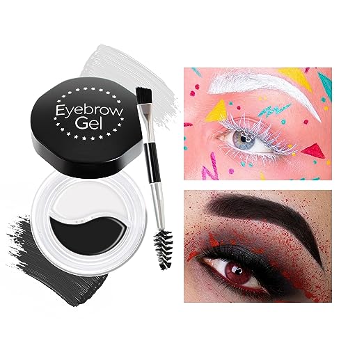 Ofanyia 2 In 1 Eyebrow Gel Brow Pomade Set, Waterproof Tinted Brow Gel & Clear Eyebrow Setting Gel with Brushes, Longlasting Smudge Proof Eyebrow Eyeliner Cream Gel, Eyebrow Gel Filling & Shaping Brow for Eye Makeup von Ofanyia