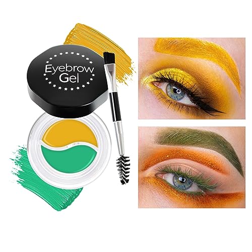 Ofanyia 2 In 1 Eyebrow Gel Brow Pomade Set, Waterproof Tinted Brow Gel & Clear Eyebrow Setting Gel with Brushes, Longlasting Smudge Proof Eyebrow Eyeliner Cream Gel, Eyebrow Gel Filling & Shaping Brow for Eye Makeup von Ofanyia