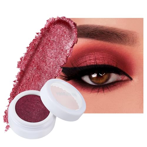 Ofanyia Creme Eyeshadow, Mashed Potato Pearlescent Monochrome Eyeshadow, High Pigmented Shimmer Cream Eyeshadow, Long-lasting Polarized Light Not Smudged Eye Shadow (02# Fuchsia) von Ofanyia