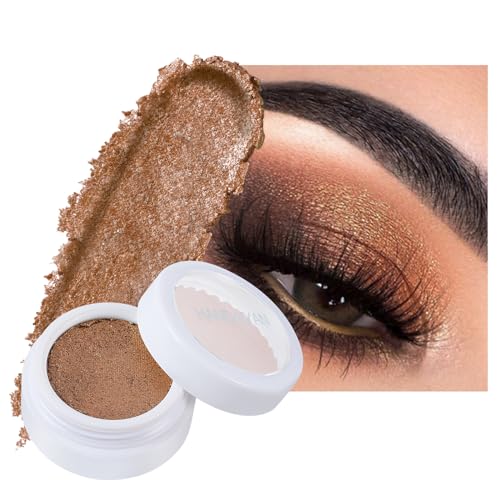 Ofanyia Creme Eyeshadow, Mashed Potato Pearlescent Monochrome Eyeshadow, High Pigmented Shimmer Cream Eyeshadow, Long-lasting Polarized Light Not Smudged Eye Shadow (03# Golden Brown) von Ofanyia