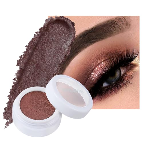 Ofanyia Creme Eyeshadow, Mashed Potato Pearlescent Monochrome Eyeshadow, High Pigmented Shimmer Cream Eyeshadow, Long-lasting Polarized Light Not Smudged Eye Shadow (05# Dark Brown) von Ofanyia