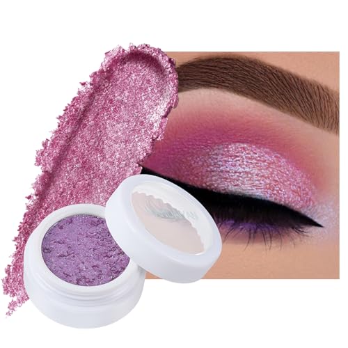 Ofanyia Creme Eyeshadow, Mashed Potato Pearlescent Monochrome Eyeshadow, High Pigmented Shimmer Cream Eyeshadow, Long-lasting Polarized Light Not Smudged Eye Shadow (09# Purple(chameleon)) von Ofanyia