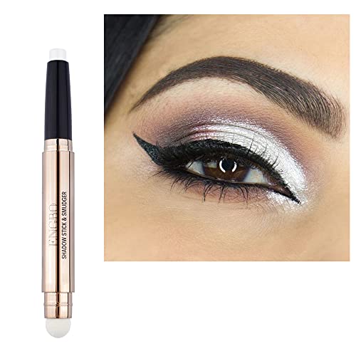 Ofanyia Eyeshadow Sticks, 2 in 1 Cream Shimmer Eye Shadow Pencil Crayon, Waterproof Long Lasting Eye Shadow Highlighter Stick, Double End Eyeshadow Pen with Sponge Brush von Ofanyia