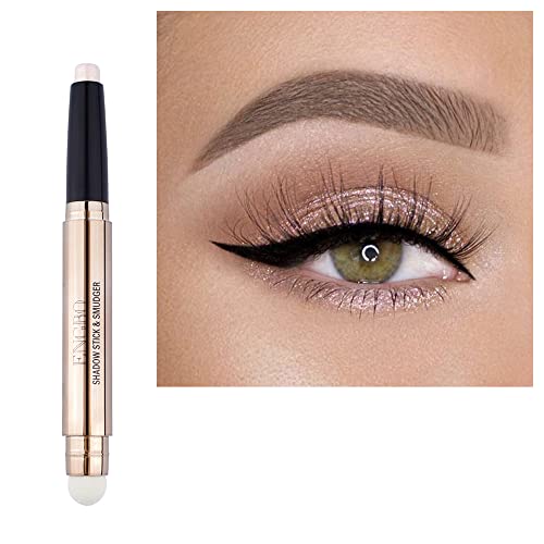 Ofanyia Eyeshadow Sticks, 2 in 1 Cream Shimmer Eye Shadow Pencil Crayon, Waterproof Long Lasting Eye Shadow Highlighter Stick, Double End Eyeshadow Pen with Sponge Brush von Ofanyia