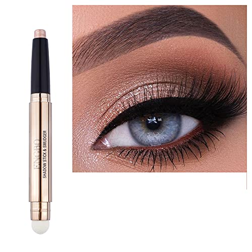 Ofanyia Eyeshadow Sticks, 2 in 1 Cream Shimmer Eye Shadow Pencil Crayon, Waterproof Long Lasting Eye Shadow Highlighter Stick, Double End Eyeshadow Pen with Sponge Brush von Ofanyia