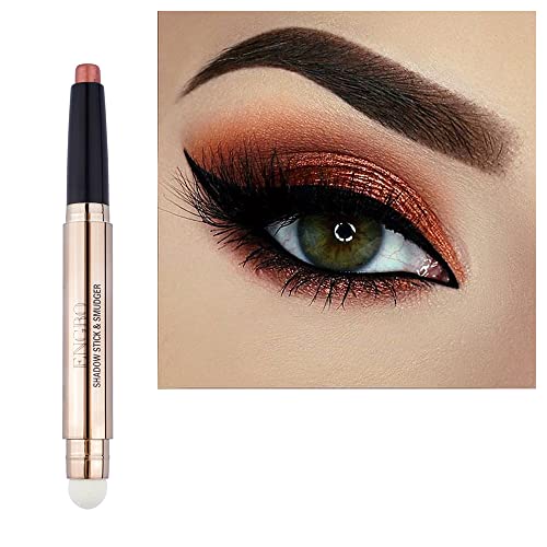 Ofanyia Eyeshadow Sticks, 2 in 1 Cream Shimmer Eye Shadow Pencil Crayon, Waterproof Long Lasting Eye Shadow Highlighter Stick, Double End Eyeshadow Pen with Sponge Brush von Ofanyia