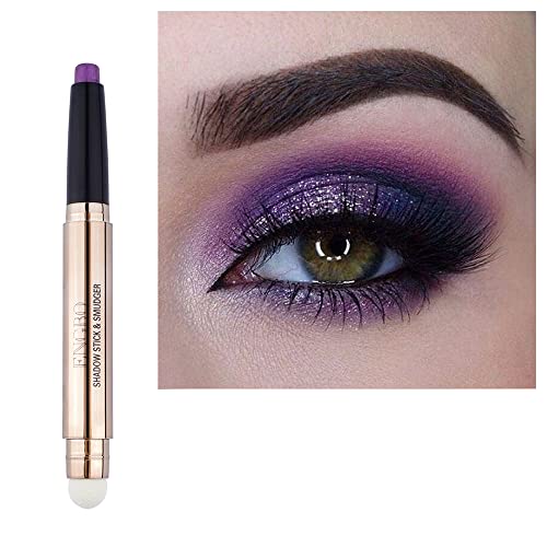 Ofanyia Eyeshadow Sticks, 2 in 1 Cream Shimmer Eye Shadow Pencil Crayon, Waterproof Long Lasting Eye Shadow Highlighter Stick, Double End Eyeshadow Pen with Sponge Brush von Ofanyia