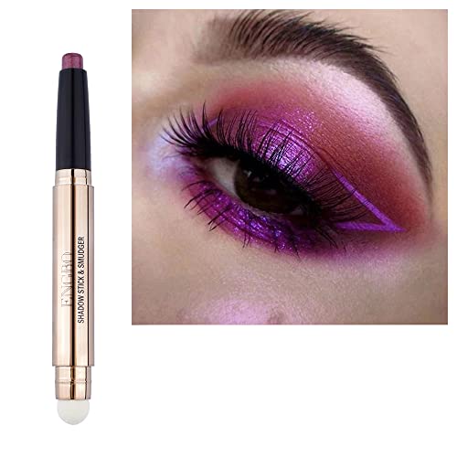 Ofanyia Eyeshadow Sticks, 2 in 1 Cream Shimmer Eye Shadow Pencil Crayon, Waterproof Long Lasting Eye Shadow Highlighter Stick, Double End Eyeshadow Pen with Sponge Brush von Ofanyia