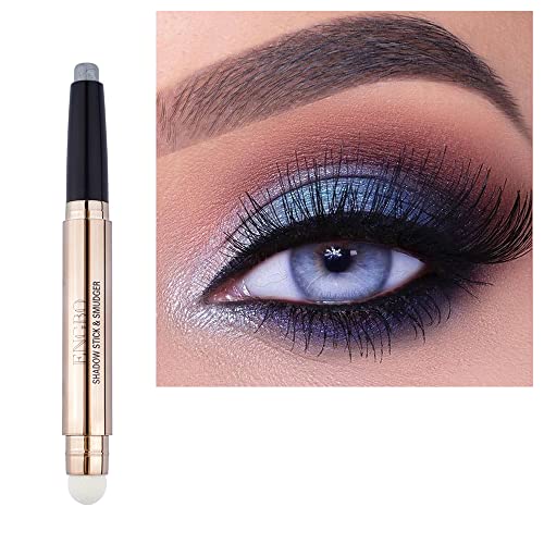 Ofanyia Eyeshadow Sticks, 2 in 1 Cream Shimmer Eye Shadow Pencil Crayon, Waterproof Long Lasting Eye Shadow Highlighter Stick, Double End Eyeshadow Pen with Sponge Brush von Ofanyia