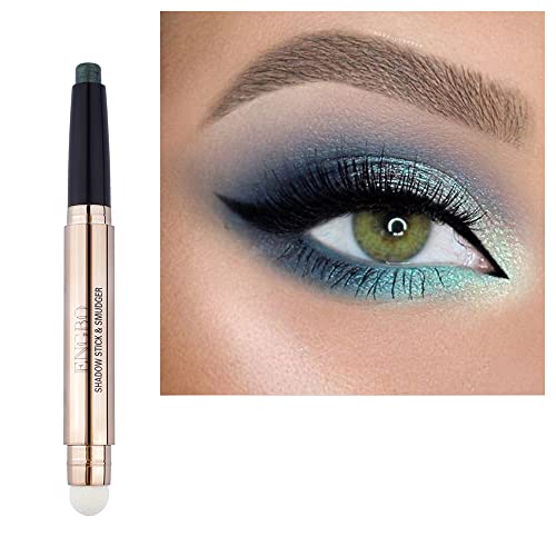 Ofanyia Eyeshadow Sticks, 2 in 1 Cream Shimmer Eye Shadow Pencil Crayon, Waterproof Long Lasting Eye Shadow Highlighter Stick, Double End Eyeshadow Pen with Sponge Brush von Ofanyia