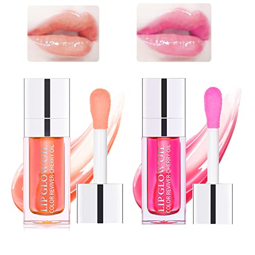 Ofanyia Hydrating Lip Glow Oil, Plumping Lip Gloss Tinted Lip Balm Transparent Lip Care, Long Lasting Hydrating Lip Gloss Tinted Lip Non-sticky, Lip Tint Lip Care Oil von Ofanyia